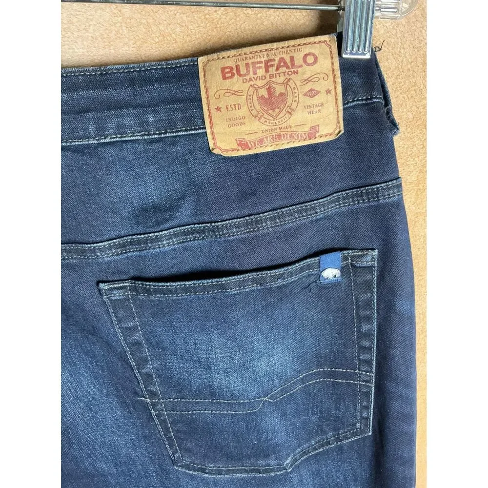 Buffalo‎ David Bitton Men's Straight Six Dark Wash Denim Jeans W40 L30